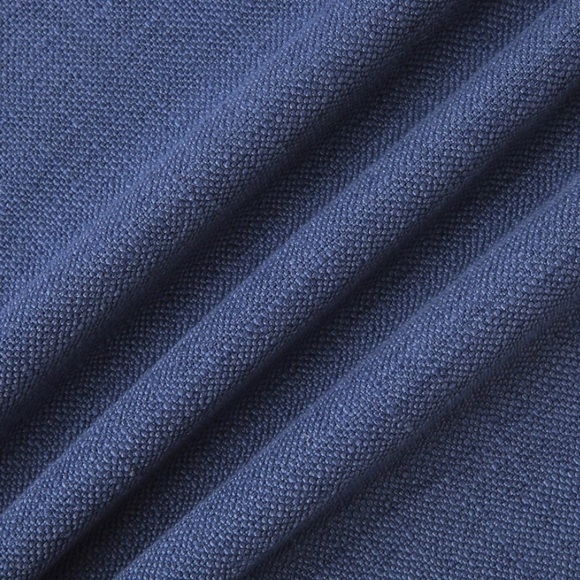 Luxury Home | Navy Blue Rustic Farmhouse Burlap Tailored Edge Euro Pillow Cover - Picture 5 of 6